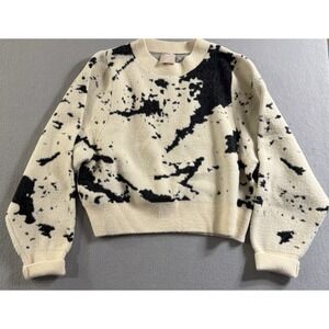 KERISMA Knits Carrara Angora/viscose Sweater ECRU / Black Women's Size S/M